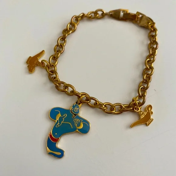 ❌SOLD❌ ⚡️5 for $25⚡️ Vintage 90s Disney Aladdin bracelet - Picture 1 of 3